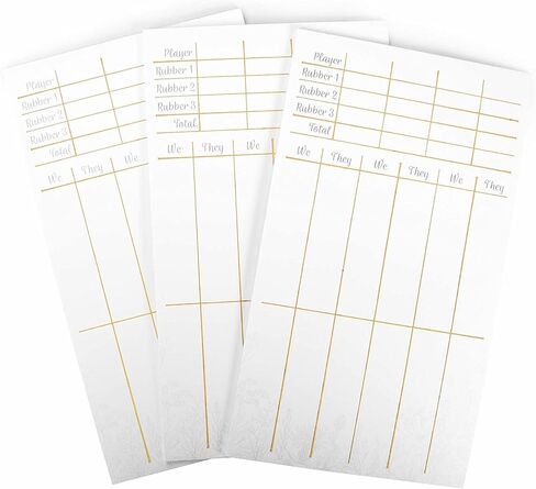 Bridge Scorecards, 75-Pack | Replacement Score Sheet Tally Pads | Must-Have Accessories for Game Night | Classic We/They Bridge Playing Card Game Scoring in Kuwait