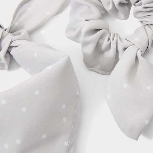 مجموعة من باندانا كاتي لوكستون منقطة للكلاب وربطة عنق متطابقة مكونة من قطعتين باللون الرمادي in Kuwait