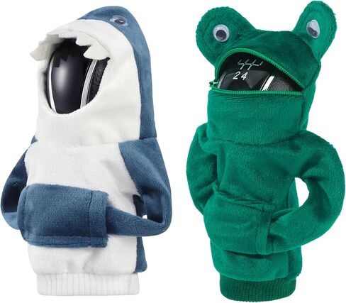2Pcs Car Shift Knob Hoodie Funny Gear Shift Knob Shirt Sweater Mini Animal Hoodie for Car Shifter Automotive Interior Cute Gadgets Car Accessories and Decorations in Saudi Arabia