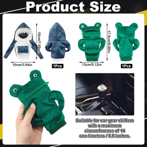 2Pcs Car Shift Knob Hoodie Funny Gear Shift Knob Shirt Sweater Mini Animal Hoodie for Car Shifter Automotive Interior Cute Gadgets Car Accessories and Decorations in Saudi Arabia