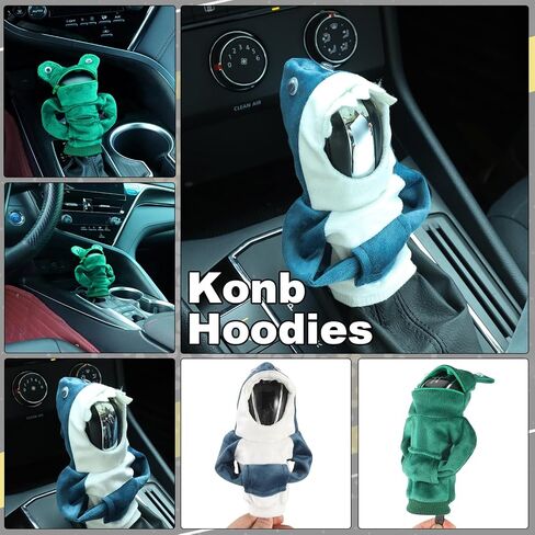 2Pcs Car Shift Knob Hoodie Funny Gear Shift Knob Shirt Sweater Mini Animal Hoodie for Car Shifter Automotive Interior Cute Gadgets Car Accessories and Decorations in Saudi Arabia