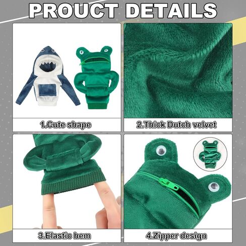 2Pcs Car Shift Knob Hoodie Funny Gear Shift Knob Shirt Sweater Mini Animal Hoodie for Car Shifter Automotive Interior Cute Gadgets Car Accessories and Decorations in Saudi Arabia