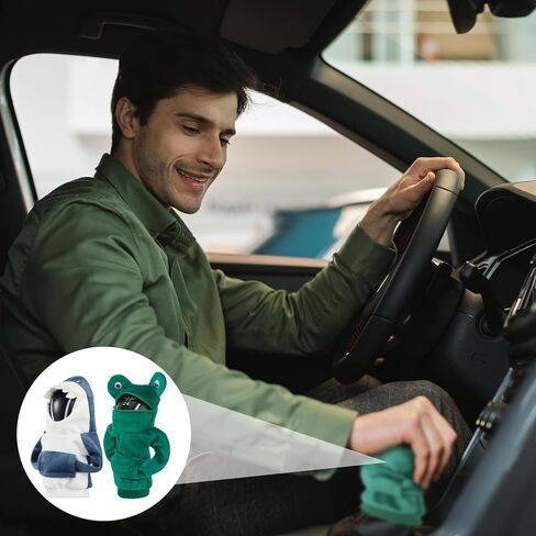 2Pcs Car Shift Knob Hoodie Funny Gear Shift Knob Shirt Sweater Mini Animal Hoodie for Car Shifter Automotive Interior Cute Gadgets Car Accessories and Decorations in Saudi Arabia