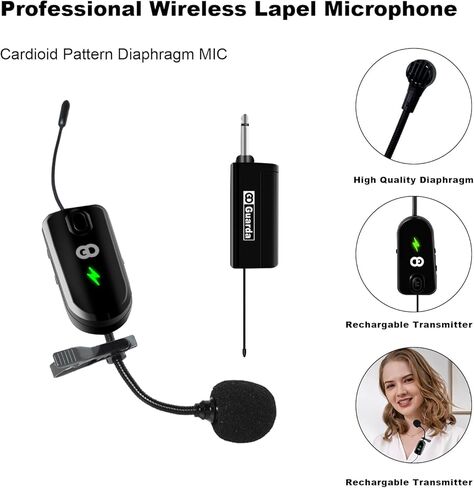 نظام ميكروفون لاسلكي، ميكروفون UHF على شكل طية صدر السترة/سماعة الرأس، متوافق على نطاق واسع، نطاق 160 قدمًا لمضخم الصوت، مكبرات صوت المسرح، التدريس عبر الإنترنت، مرشدين سياحيين، مدرب اللياقة البدنية (يدعم الكمبيوتر الشخصي/Mac/الكمبيوتر المحمول) (طية صدر ا in Kuwait