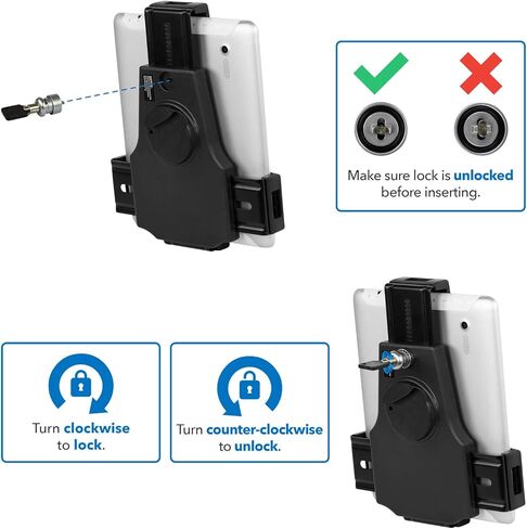 Mount-It! Secure Universal Tablet POS Kiosk with Wall Bracket Add-on | Locking Tablet Stand with Adjustable Clamp for iPad, iPad Air, Samsung Galaxy Tab, Surface Go & 7.9"- 10.9" Tablets - MI-3784 in Kuwait