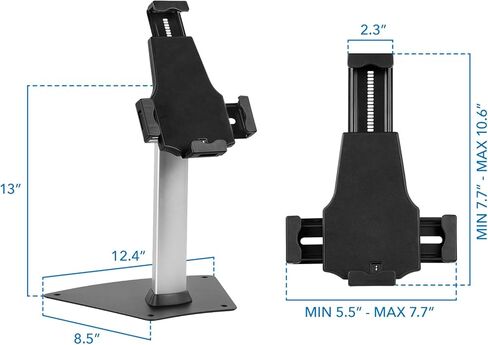 Mount-It! Secure Universal Tablet POS Kiosk with Wall Bracket Add-on | Locking Tablet Stand with Adjustable Clamp for iPad, iPad Air, Samsung Galaxy Tab, Surface Go & 7.9"- 10.9" Tablets - MI-3784 in Kuwait