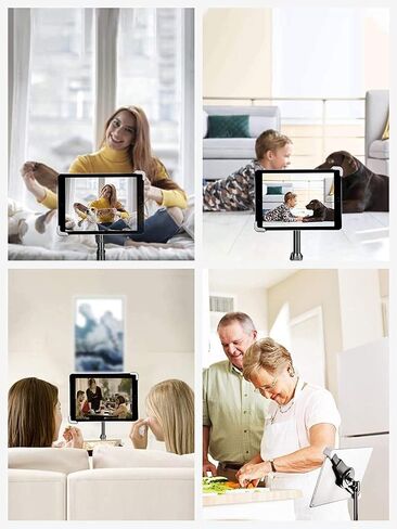 حامل iPad ثلاثي القوائم من Elitehood، حامل iPad من سبائك الألومنيوم، حامل حامل iPad بارتفاع قابل للتعديل 360 درجة للأرضية، متوافق عالمي مع iPad Mini وiPad Air وiPad وجميع الأجهزة اللوحية مقاس 7.9-11 بوصة in Kuwait