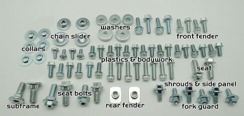 87 قطعة من مجموعة مسامير الجسم Specbolt Kawasaki KX & KXF لمصدات المقاعد البلاستيكية وأغطية لوحات الأرقام تناسب KX60 KX80 KX85 KX100 KX125 KX250 KX500 KX250F KX450F KXF250 & KXF450 in Saudi Arabia