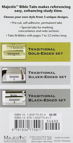 Majestic Traditional Silver-Edged Bible Tabs in Saudi Arabia