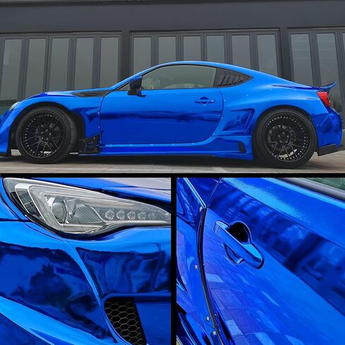 ملصق سيارة لاصق ذاتي اللصق من الفينيل الذهبي مرآة من TECKWRAP مقاس 11.5 × 60 بوصة in Kuwait