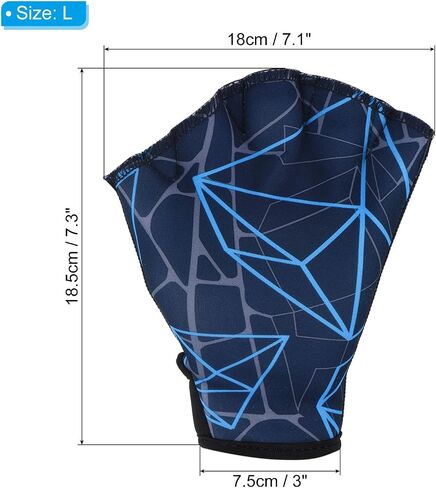 PATIKIL Swimming Aquatic Gloves Webbed Swim Gloves Printing Water Resistance Training Accessories for Swimming and Diving in Saudi Arabia