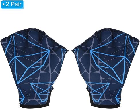 PATIKIL Swimming Aquatic Gloves Webbed Swim Gloves Printing Water Resistance Training Accessories for Swimming and Diving in Saudi Arabia