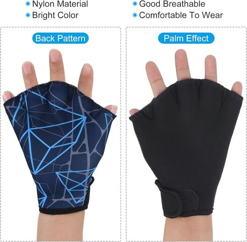 PATIKIL Swimming Aquatic Gloves Webbed Swim Gloves Printing Water Resistance Training Accessories for Swimming and Diving in Saudi Arabia