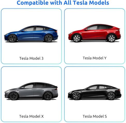 محول شحن Hczrc J1772 إلى Tesla 80AMP /250V AC، يناسب محطات الشحن Tesla Model 3 وY وX وS & Level 1/2 [شهادة السلامة]، إعداد سهل (محول شحن SAE j1772 لسيارات Tesla فقط) in Kuwait