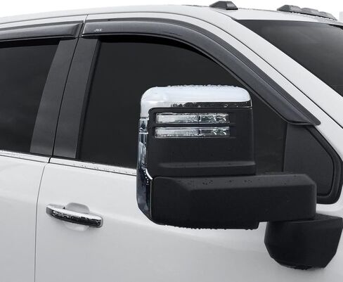 Auto Ventshade [AVS] Outside Mount Ventvisor / Rain Guards | Fits 1999 - 2016 Ford F-250/F-350/F-450/F-550 Super Duty, 2000 - 2016 Ford F650/F750 Standard Cab- Smoke, 2 pcs. | 92503 in Saudi Arabia