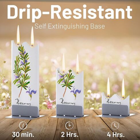 Flatyz Hand Painted Flat Candle| Unscented, Dripless, Smokeless, Decorative | Lighthouse | Double Wick with Metal Base | Unique Gift Idea and Home Décor Accent in Kuwait