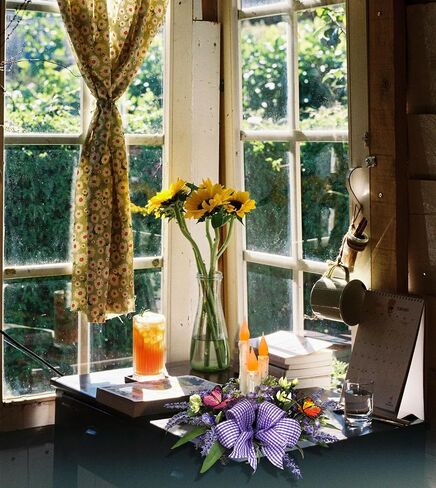 Eksen Fake Flower Centerpiece Table Decorations for Dining Room,Flameless Candles Centerpiece for Table,Artificial Lavender Flower Arrangement for Kitchen Farmhouse Living Room Spring Decor in Saudi Arabia