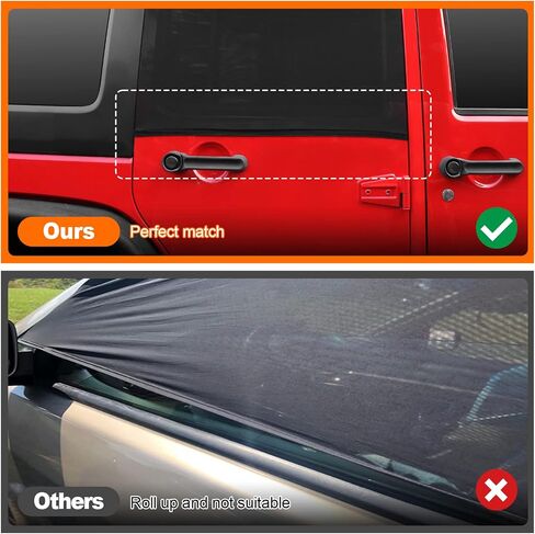 Blackout Shades for Car Side Windows, Car Curtains, Car Window Sunshades Front Custom Fit for Jeep Wrangler Jeep Cherokee Compass Grand Cherokee Liberty Renegade Rubicon Gladiator JT (2 Pack) in Saudi Arabia