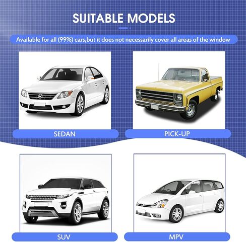 BOHAIPAN 4 Pcs Car Side Window Sun Shades, Magnetic Car Window Shade Sunshades Privacy Curtains, 100% Block Light, Suitable for Baby Sleeping, Camping UV and Privacy Protection in Kuwait