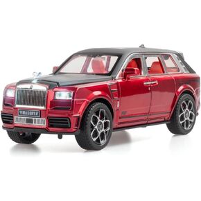 Toy Car Model Rolls-Royce Cullinan 1/24 Red Alloy Collectibles Die-cast Vehicles with Sound and Light