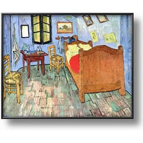 NIHO-JIUMA Van Gogh Diamond Painting Kits Arles Bedroom, 5D Full Drill Diamond Art Gift for Adult, Home Deco (40x50cm/16x20inches)