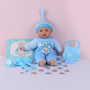 13" Soft Doll with Carry On Backpack Carrier, Briefcase Pocket for Doll Accessories and Clothing (Backpack Lion)