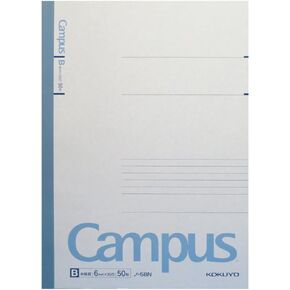 KOKUYO Campus Notebook, A 6mm(0.24in) Ruled, B5, 50 Sheets, Blue, Japan Import