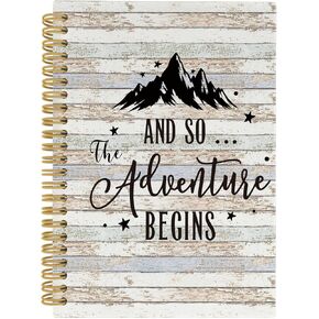 Adventure Writing Journal for Men Women Couples, Travel Journal, Travelers Notebook, Camping 5.5"x8.3" 164pages Notebooks College Ruled, Hiking Rv Travel Journal for Campers School Supplies
