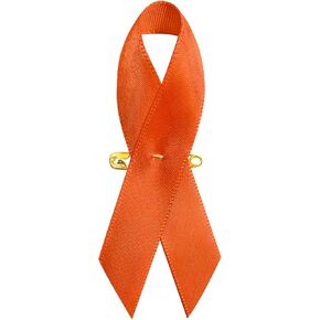 Curvier 100PCS Yellow Satin Ribbons Lapel Pins for Childhood Cancer Awareness Ribbon in Saudi Arabia