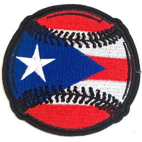 Puerto Rico flag Baseball Patch - Versatile Iron-On or Sew-On Clothing Accessory for Displaying Your Puerto Rican Pride