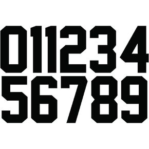 Numbers Kit(0-9),8" Tall for Sports T-Shirt Jersey Football Baseball,Iron On, Heat Transfer, Team,t-Shirt(Style A) (Maroon)