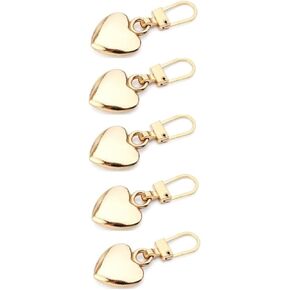 1Pc Gold Journey Studio Heart Shaped Zipper Pull Replacement Metal Zipper Backpack Zippers Mend Fixer Repair for Coats Jackets Pants Luggage Fasteners