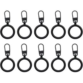 10PCS Ring Zipper Pull Replacement for Small Holes Zipper, Detachable, Repair for Clothes, Boots, Jackets, Purse, Luggage (Gold)