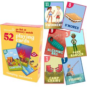 Upbounders by Little Likes Kids - Camping Outdoors Go Fish! Card Game - Classic Family Game for Kids Toddlers Preschool - Diverse, Multicultural Matching Pairs Game