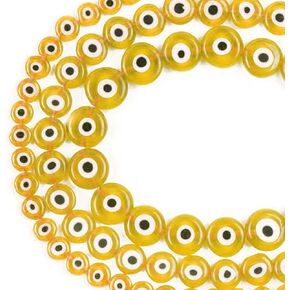 63 قطعة حبات عين الشر الأزرق الداكن الزجاج التركي عين الشر خزر عازل اليدوية شقة مستديرة الخرز Lampwork لصنع المجوهرات الأعمال in Kuwait