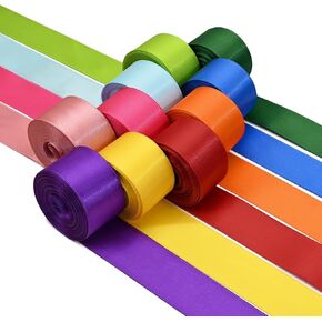 Double Face Satin Ribbon 1/8 Inch Width 10 Yards 20 Colors Perfect for Bouquets Gift Wrapping Wedding Decor and Handmade Crafts(20 Rolls Pack)