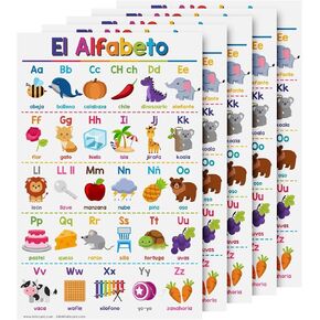 Días de la Semana Spanish Chart for Preschool to Gradeschool Kids – Days of the Week Educational Visual Learning Aid Poster Classroom Decoration | Glossy Durable Cardstock | 11" x 17" | 5 per Pack