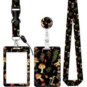 Badge Reels Retractable with Carabiner Reel Clip, ID Name Tag Work Badge Holder Belt Ferrule, Identity ID Badge Holder Cover Case for Office Work Nurse Teacher Student Gifts(Camo Hunting)