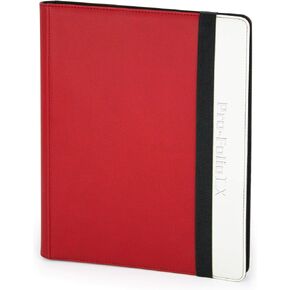 BCW Folio 9-Pocket LX Album - Red-White - Trading Card Binder - Protect, Display, and Organize Pokemon, Magic The Gathering, Baseball, Football, and Basketball Trading Cards