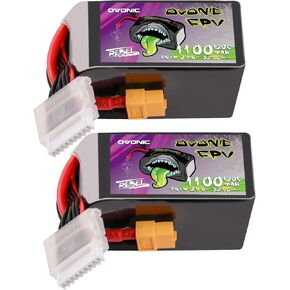 OVONIC 120C 8S 1100mah Lipo Battery 29.6V Pack with XT60 Plug for FPV Racing (2 Pack)
