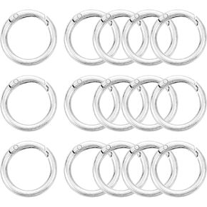 uxcell Spring O Rings, Trigger Round Snap Buckle, DIY Accessories Spring Keyring Buckles for Keychains, Purse and Handbag