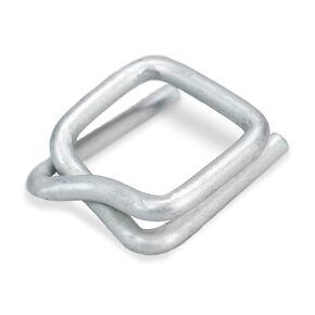 Phosphate Cord Strapping Buckles 1/2", Pack of 1000 - Heavy-Duty Metal Buckles with Phosphate Coating for Woven Cord Strapping - Reusable Metal Wire Buckle for Strapping - SKU BP-12 by IDL Packaging