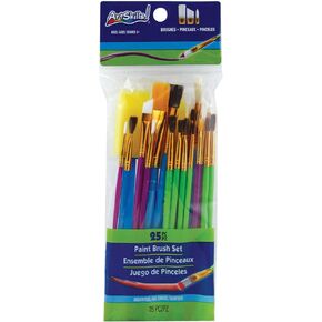 ArtSkills Paint Brush Set, Assorted Brushes, 25 Pieces (PA-1986)