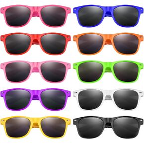 MIAHART Neon Sunglasses Bulk for Kids Glasses Party Favors for Summer Beach Pool Party Carnival Prizes Birthday Party