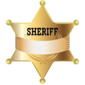 Sheriff Stickers - 120 Sheriff Badge Stickers Name Tags for Kids, Name Badge Stickers, Police Sheriff Badges, Sheriff Badge for Kids, Police Birthday Party Supplies for Kids
