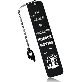 Horror Gifts for Women Men Horror Movie Gifts Halloween Horror Lovers Gifts for Women Scream Gifts Funny Horror Fan Bookmark Spooky Basket Gifts Horror Movie Merchandise Terrifier Merch Christmas