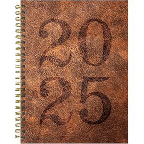 TF PUBLISHING 2025 Happy Hibiscus Medium Weekly Monthly Planner - Goals & Task Trackers - Planner Monthly and Weekly with Organizer Stickers - 12 Month Calendar Planner - 6.5" x 8"