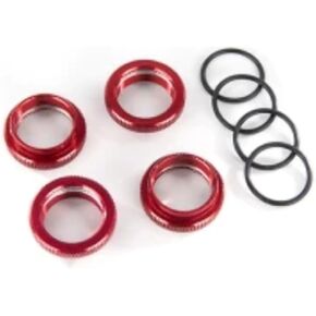 Traxxas 8968R - Aluminum GT-Maxx Spring Retainer / Adjuster, Red