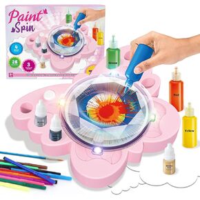 Paint Spin Art Machine Kit for Girls & Boys, Arts & Crafts for Kids, Art Drawing Supplies, Painting Kits,Ideal Gift for 4 5 6 7 8-12 Years Old