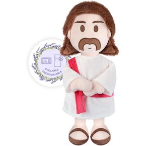 Microwavable & Coolable Jesus Plush Doll, Microwave Heating Pads Stuffed Animal for Cramps & Pain, Jesus Plushie Lavender Heated Stuffed Animals, Jesus Plushies Christian Gifts for Kid